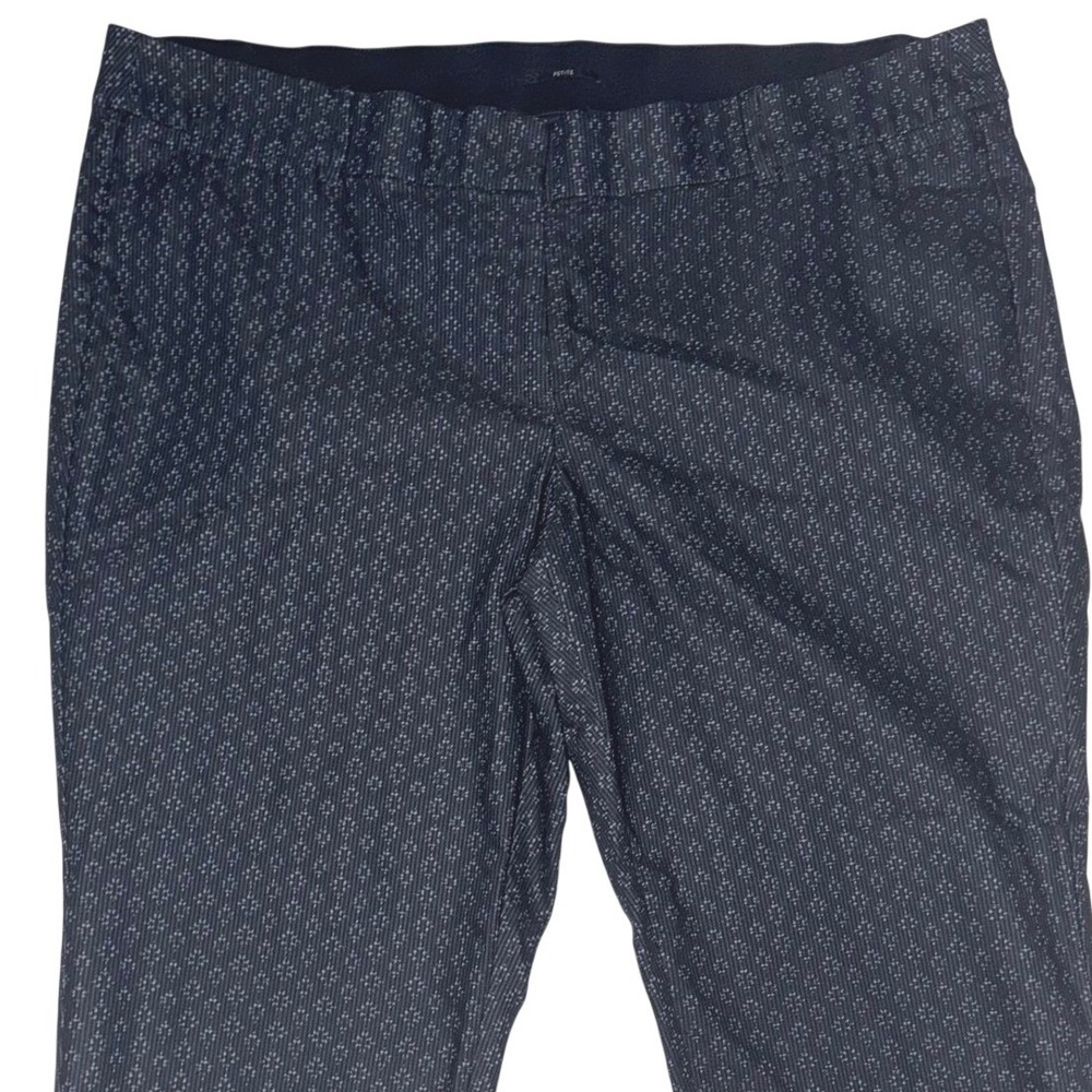 Lane‎ Bryant Womens Pants Blue 24 Petite Geometric Print Cropped Business Casual - Picture 2 of 8